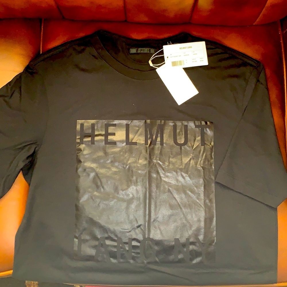 Helmet Lang box fit film print shirt NWT - Picture 2 of 6